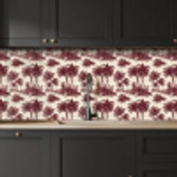 Tropisch - Geometrisch - Bordeauxrood keuken achterwand 2 middel 871 -sfeer1