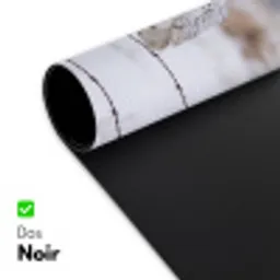 Sneeuwuil - Hek - Sneeuw - Wit Muismat XXL klein -zsfeer2_frans