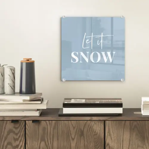 Sneeuw - Winter - Blauw - Let it snow plexiglas 5mm klein -sfeer1