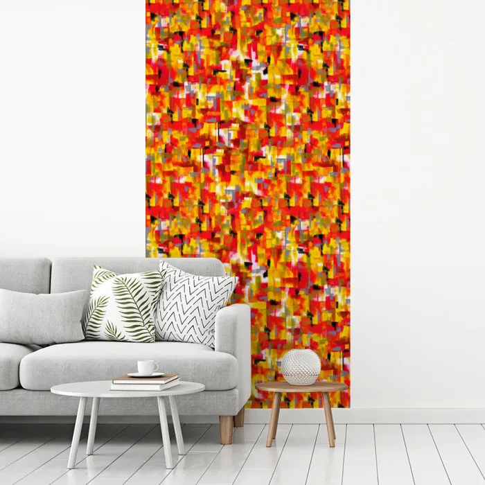 Abstract - Verf - Rood fotobehang vinyl groot 64 -woonkamer