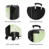 Grote bladeren in lichtgroen met beige NBS - Handbagage koffer - Unisex middel zzzzzzzbolletjes_ENG