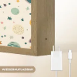 Planeten - Retro - Kleurrijk Light Box met batterij (Wandlamp) middel 907 -USP_websiteoplaadbaarDE