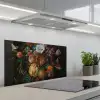 Festoen van vruchten en bloemen - Schilderij van Jan Davidsz. de Heem keuken achterwand spatscherm middel -3d_schuin
