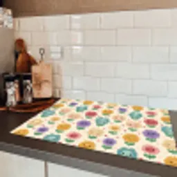 Bloemen - Hartjes - Kleurrijk Inductie beschermer vinyl 3mm klein 276 -sfeer3