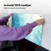 Schildpad - Zee - Blauw - Schittering Inductie beschemer met haakjes klein -ky-ophangen-nl