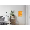 Oranje - Love - Valentijn textielposter latten blank klein -woonkamer