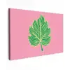 Blad - Groen - Illustratie - Minimalistisch Tuinposter op houten frame 2 cm dik klein -3d
