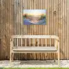 Zonsondergang aan Zee Tuinposter op houten frame 2 cm dik klein -sfeer4
