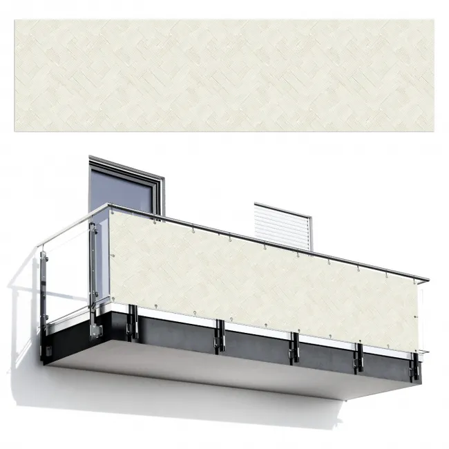 Balkonsichtschutz - Textur - Abstrakt - Beige