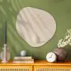 Vaas - Takken - Bloemetjes - Wit Wandcirkel Organisch Plexiglas middel -sfeer2