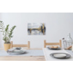Abstract - Structuur - Goud - Grijs - Modern Muursticker klein -eettafel
