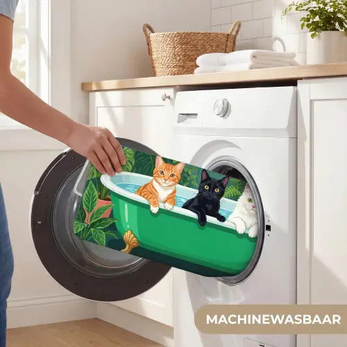 Badkamer - Kattenparade - Kleurrijk Badmat klein -USP_WasbaarNL