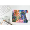Geel - Blauw - Oranje - Huis muismat rubber klein -witbureau