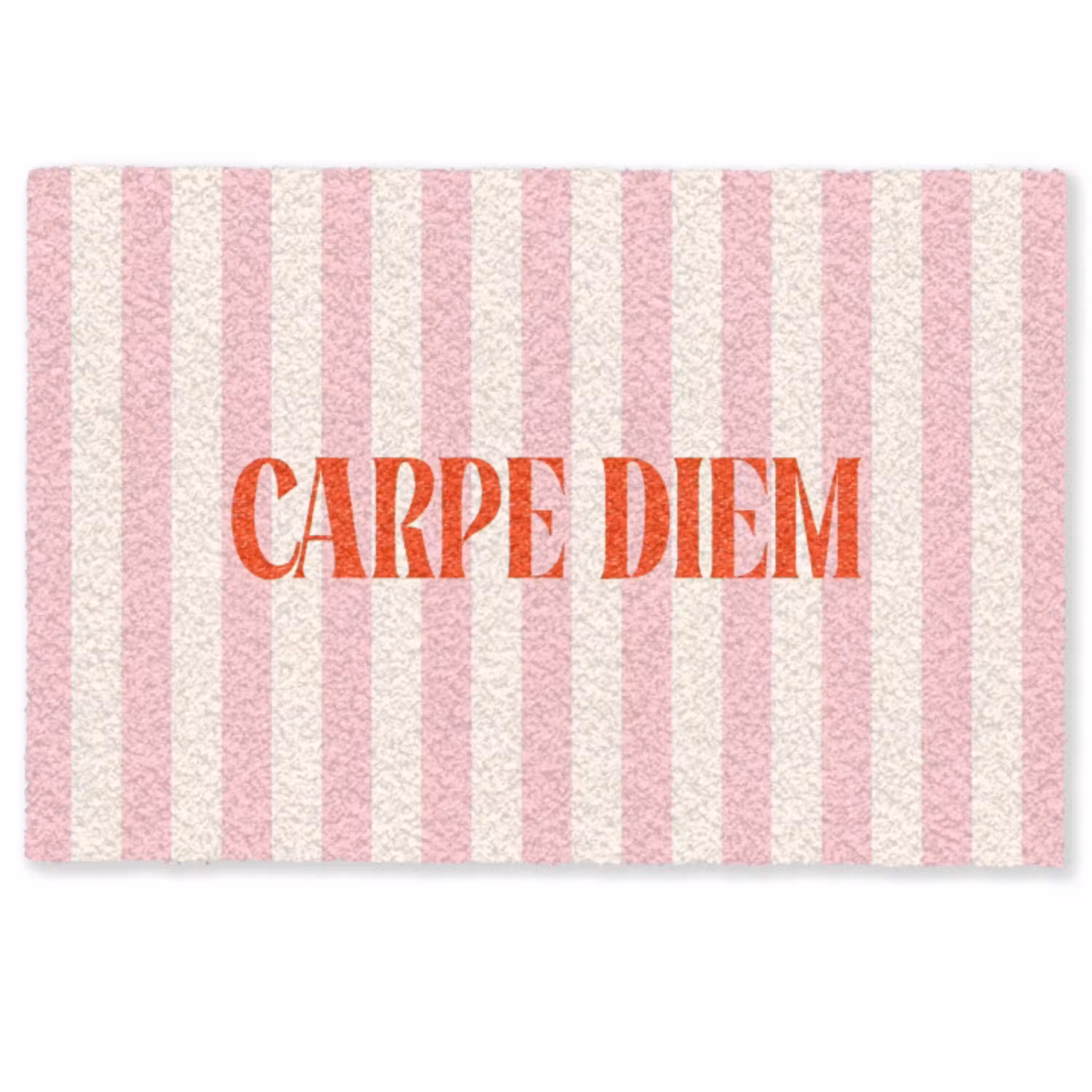 Zachtroze - Rood - Strepen - Carpe Diem Deurmat klein -zkaufland3d