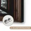 Bos - Winter - Bomen - Natuur - Pad - Doorkijk Textielframe zwart klein -USP_ophangsysteemNL