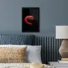 Garnaal - Rood - Dieren fotolijst zwart zonder passe partout klein -sfeer3