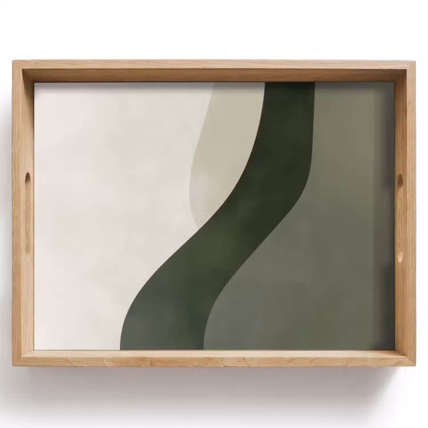 Tablett - Japandi - Grün - Abstrakt - Modern