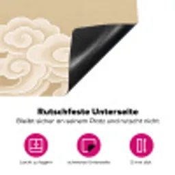 Vogels - Vliegen - Beige Inductie beschermer vinyl 3mm klein -zzzzzzz-lf-onderkant