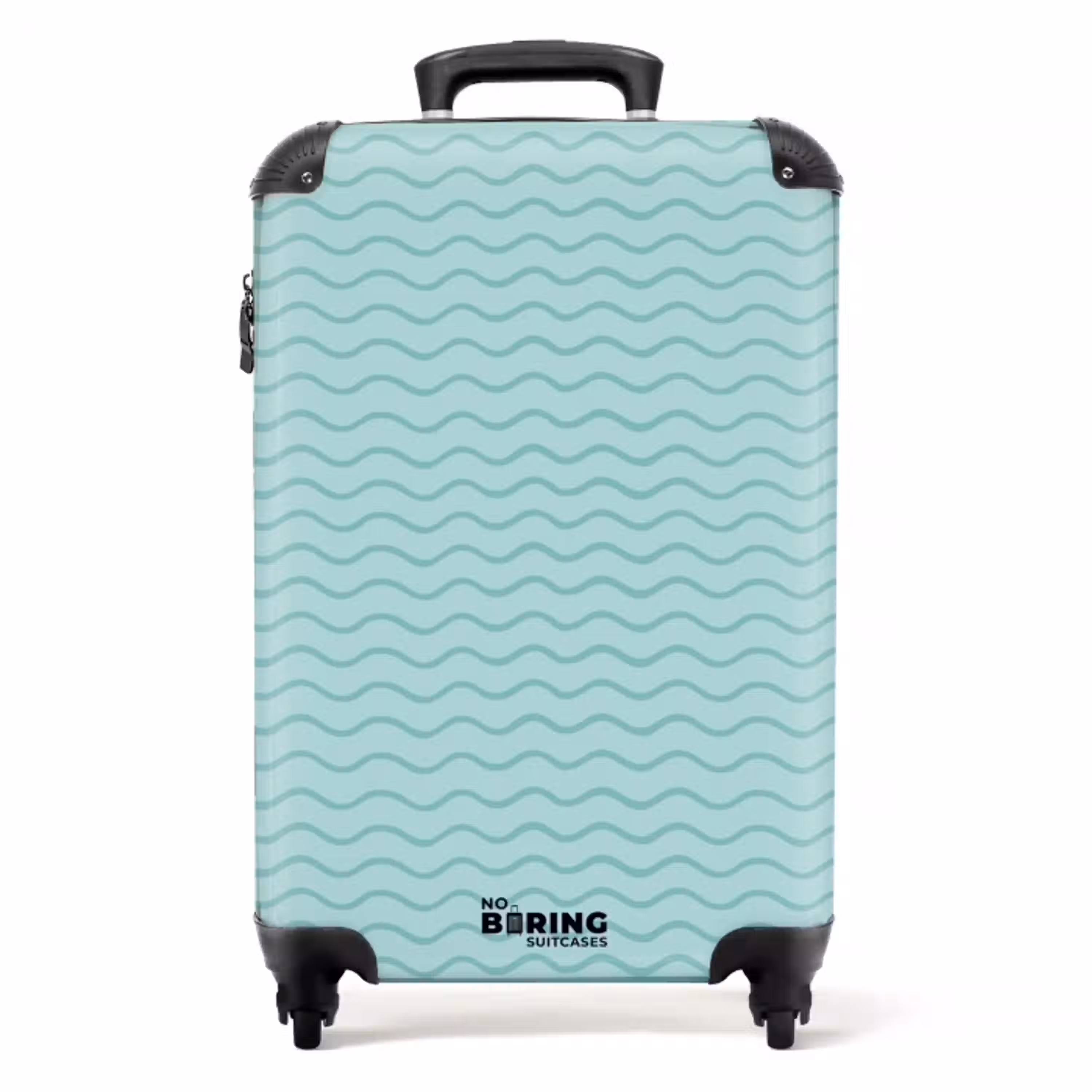 Zee patroon blauw NBS - Handbagage koffer - Kinderen Unisex middel -productfoto_recht