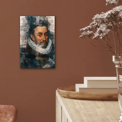 Willem van Oranje - Adriaen Thomasz - Krant aluminium wit klein -sfeer4