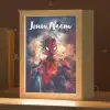 Superheld - Jongens - Rook - Kleuren Light Box met kabel (Kinderlampje) klein -zzz_3d_website