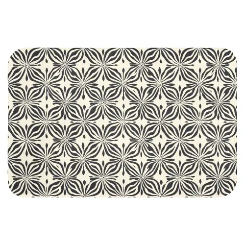 Grafisch - Patroon - Zwart WCmat klein 1009 -3d