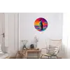 Ijsschots - Pinguïn - Abstract - Lucht Wandcirkel aluminium klein -woonkamer