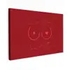big heart small titties - Hart - Rood canvas 2cm klein -z3d