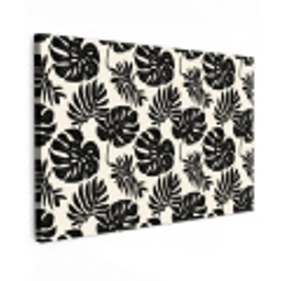 Modern - Monstera - Zwart canvas 2cm klein 34 -z3d