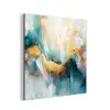 Abstract - Kunst - Gold - Blauw aluminium wit klein -3d