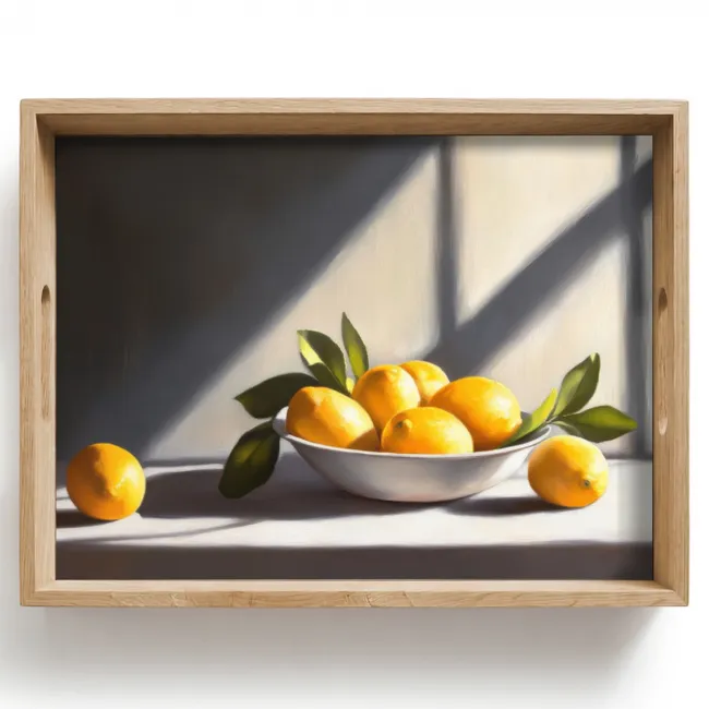 Tablett - Zitronen - Stilleben - Gelb