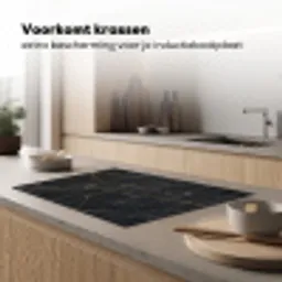 Marmer - Zwart - Goud - Grijs - Marmerstructuur Inductie beschermer vinyl 3mm klein -sfeer1