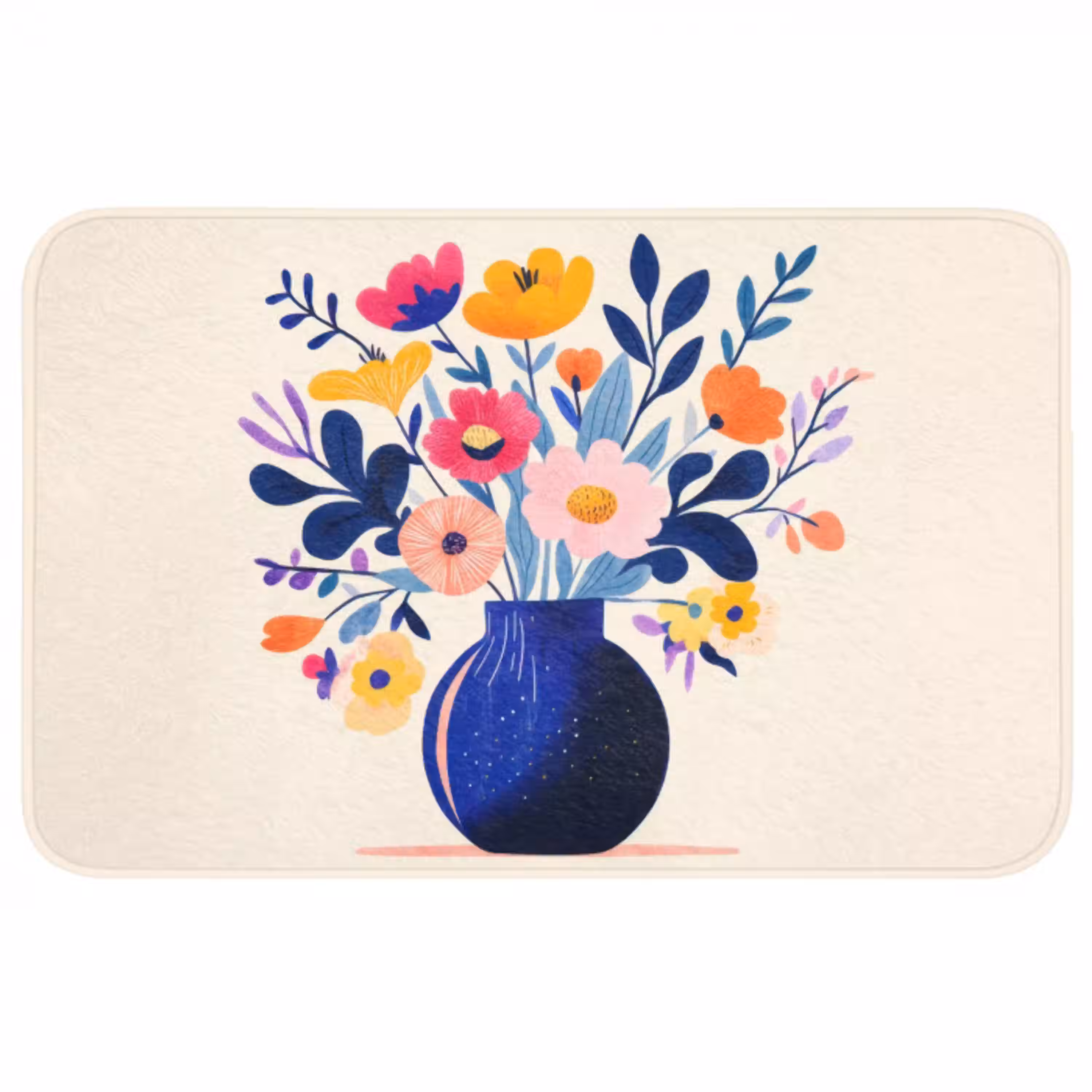 Vaas - Bloemen - Boeket Badmat middel -3d