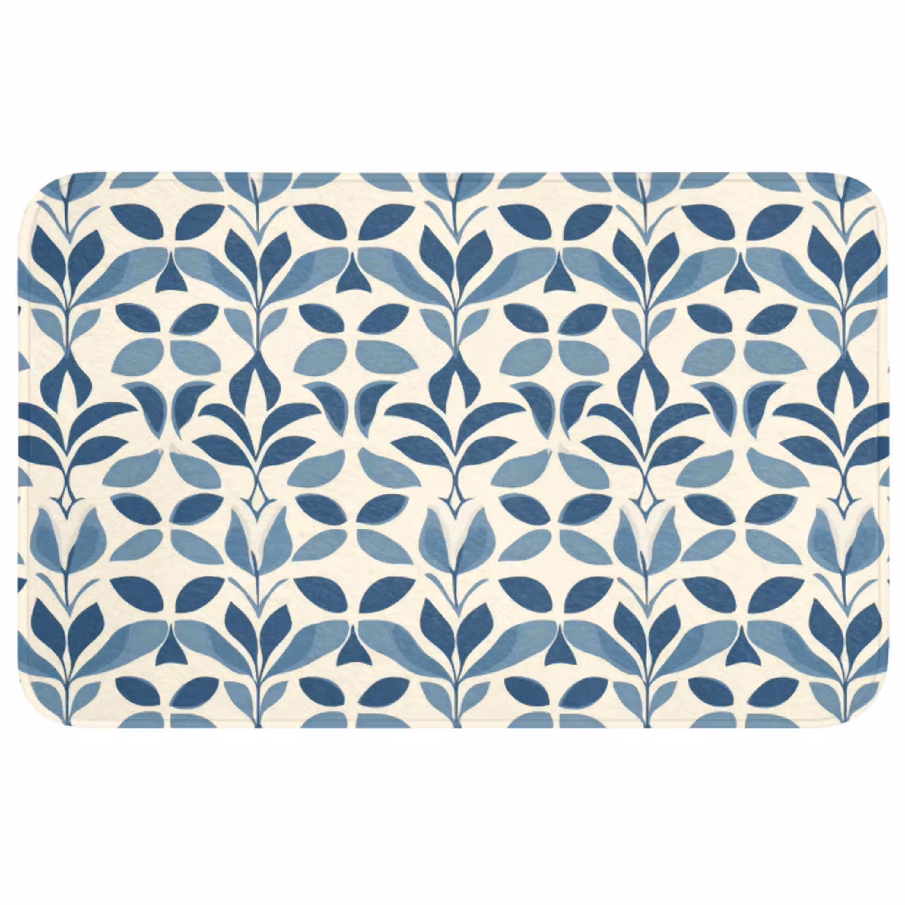 Flora - Modern - Blauw Badmat middel 997 -3d