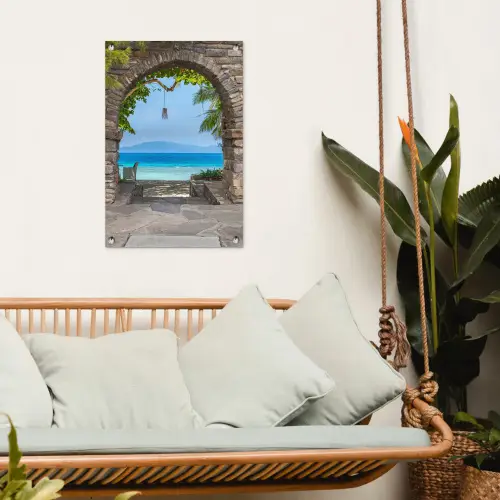 Een poort naar paradijs tuinposter los doek klein -sfeer7