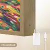 Pauw - Dieren - Schilderij - Regenboog Light Box met batterij (Wandlamp) middel -USP_websiteoplaadbaarNL