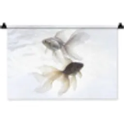 Goudvissen - Modern - Wit Wandkleed katoen klein -zz3d
