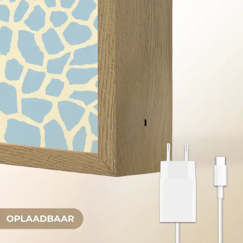 Giraf - Modern - Blauw Light Box met batterij (Wandlamp) middel 907 -USP_websiteoplaadbaarNL