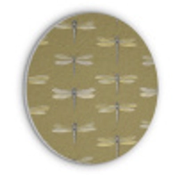 Libellen - Patroon - Groen Akoestische PET Vilt - Rond klein 838 -3d