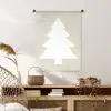 Japandi - Kerstboom - Beige - Kerstversiering Wandkleed katoen klein -sfeer5