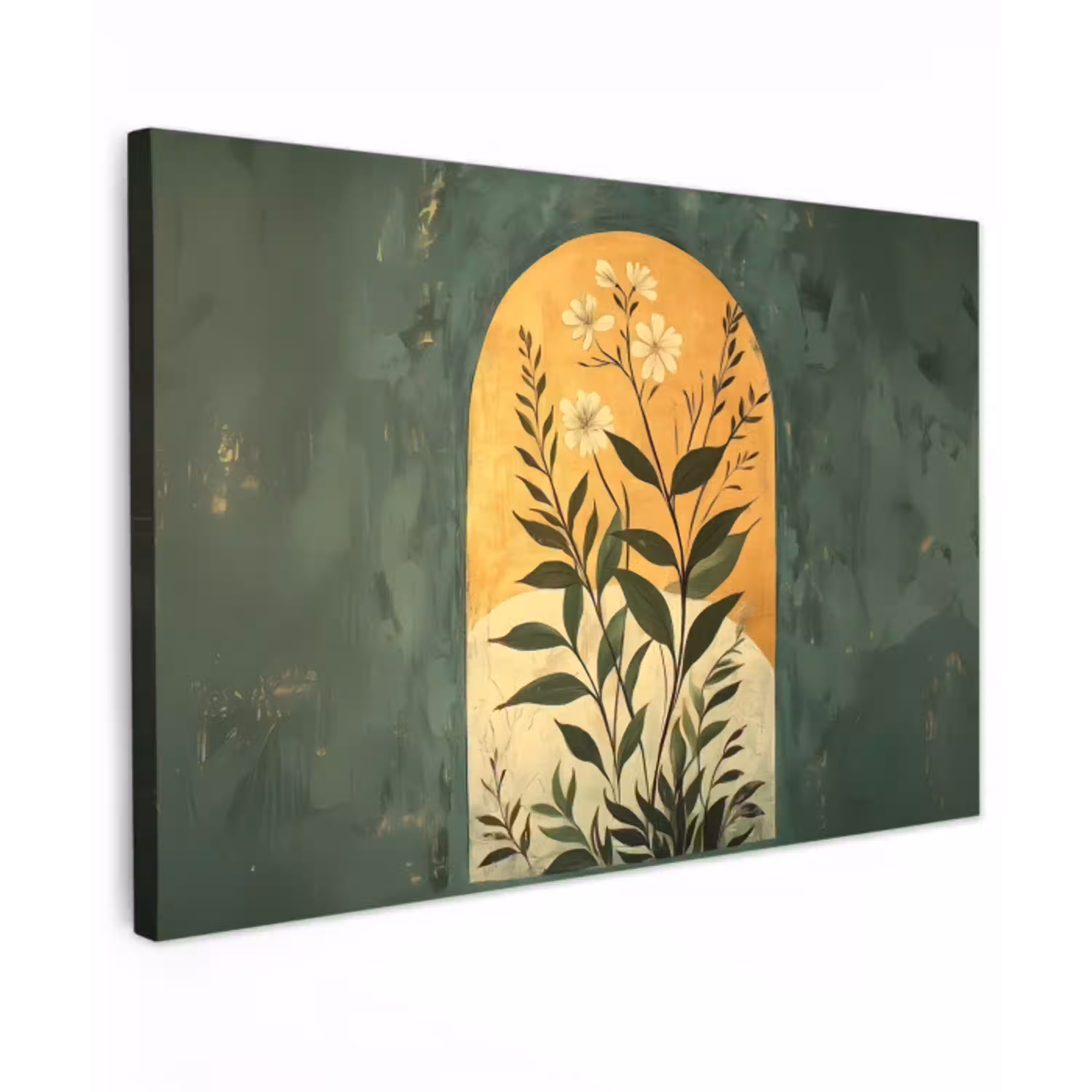 Plant - Bloemen - Wit canvas 2cm klein -z3d