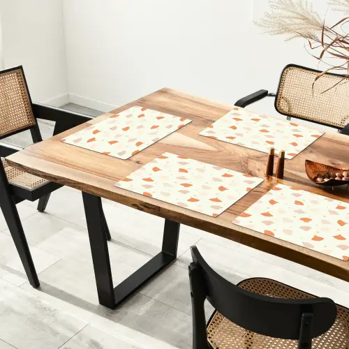 Zee - Dieren - Schelpen - Sinaasappel Placemat vinyl groot 368 -zzsfeer4_Kitchenyeah-website