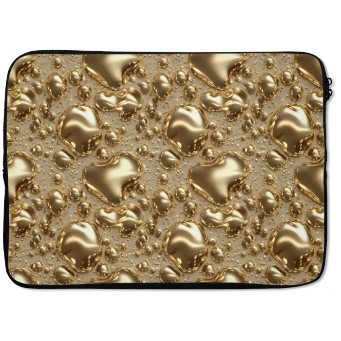 Druppels - Organisch - Goud laptophoes neopreen klein 279 -zkaufland3dotto
