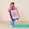 Prinses en een eenhoorn bij een regenboog paars Kinderkoffer - Zwart klein -sfeer2_UK