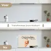 Cupcake - Zoet - Kers keuken achterwand spatscherm klein -voor_na_NL