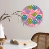 Patroon - Smiley - Kleurrijk - Hartjes Wandcirkel plexiglas klein 852 -sfeer4