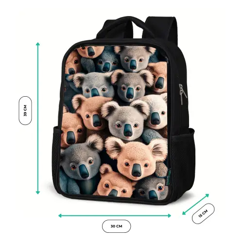 Koala Kapriolen Rugzak - Zwart middel -productfoto_formaten