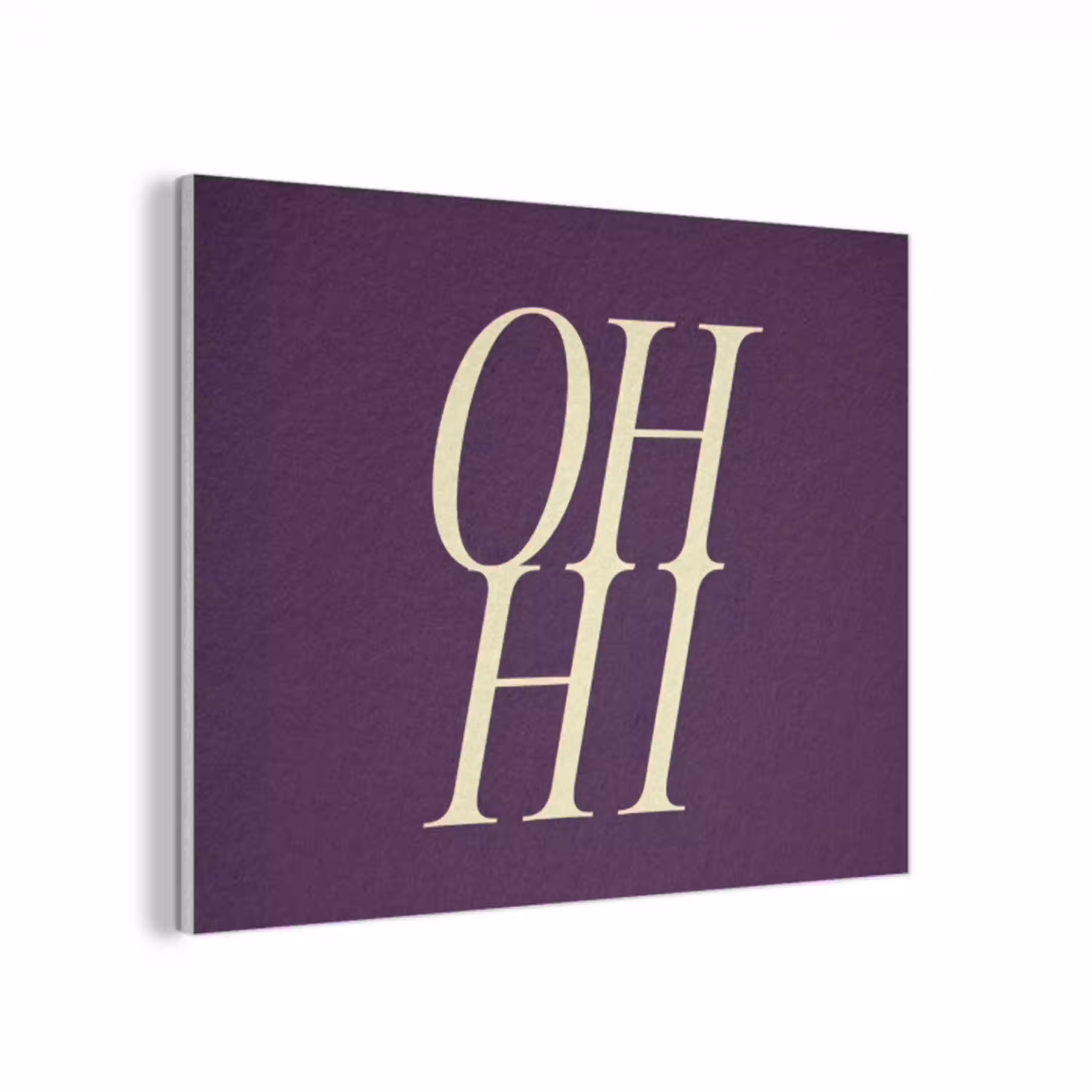 Oh hi - Paars - Minimalistisch PET vilt klein -3d