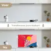 Bladeren - Zon - Abstracte vormen keuken achterwand spatscherm klein -voor_na_NL