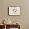 Geit - Dier - Bohemian - Bloemen - Boho Light Box met batterij (Wandlamp kind) middel -sfeer2_kind